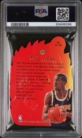 1996-97 Flair Showcase Hot Shots Eddie Jones #20 Die-Cut Insert PSA 8 Lakers